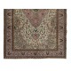 One of a Pair Handmade Turkish Kayseri Area Rug, Living Room Carpet, 100% Wool