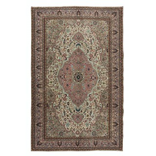 One of a Pair Handmade Turkish Kayseri Area Rug, Living Room Carpet, 100% Wool