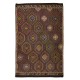 Vintage Turkish Jajim Kilim Rug, One of a Kind Hand-Woven Carpet Made of Wool