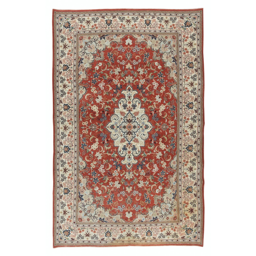Unique Mid-20th Century Handmade Anatolian Area Rug with Medallion Design