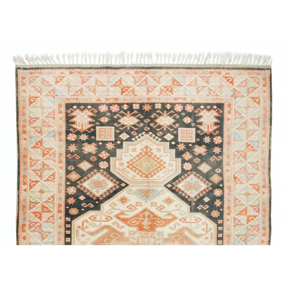 Handmade Anatolian Oushak Area Rug for Home & Office Decor, 100% Wool