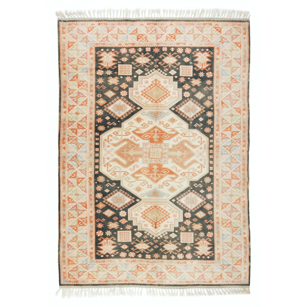 Handmade Anatolian Oushak Area Rug for Home & Office Decor, 100% Wool