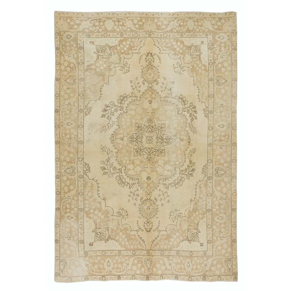 Vintage Handmade Anatolian Oushak Area Rug for Home & Office Decor