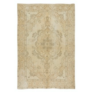 Vintage Handmade Anatolian Oushak Area Rug for Home & Office Decor