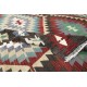 Vintage Hand-Woven Turkish Kilim Rug, Flat-Weave Floor Covering