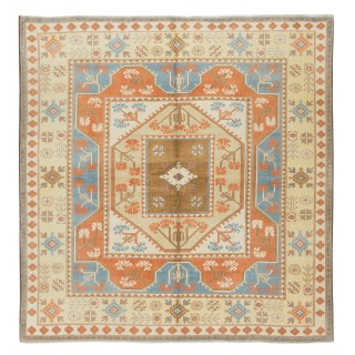 Rare Size Vintage Handmade Turkish Milas - Melas Rug. 100% Wool