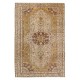 Turkish Rug with Medallion Design, Hand Knotted Carpet, 100% Wool