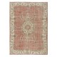 Hand Knotted Vintage Anatolian Oushak Wool Area Rug, Traditional 1960s Floor Covering