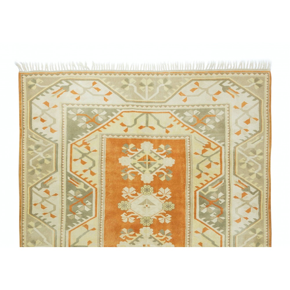Handmade Turkish Milas Large Area Rug, Vintage Hand Knotted Carpet, 100% Wool