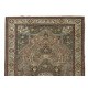 Vintage Hand Knotted Turkish Area Rug with Medallion Design, Woolen Floor Covering