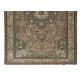 Vintage Handmade Turkish Kayseri Area Rug, Decorative Medallion Design Carpet, 100% Wool