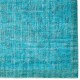 Handmade Vintage Turkish Area Rug Over-Dyed in Teal Blue for Contemporary Interiors Handmade Vintage Turkish Area Rug Over-Dyed in Teal Blue for Contemporary Interiors