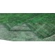 Vintage Green Rug, Handmade Turkish Wool Area Rug Overdyed in Green