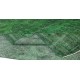 Vintage Green Rug, Handmade Central Anatolian Wool Area Rug Overdyed in Green