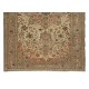 Hand Knotted Turkish Kayseri Area Rug with Medallion Design, Pile, 100% Wool