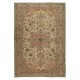 Hand Knotted Turkish Kayseri Area Rug with Medallion Design, Pile, 100% Wool