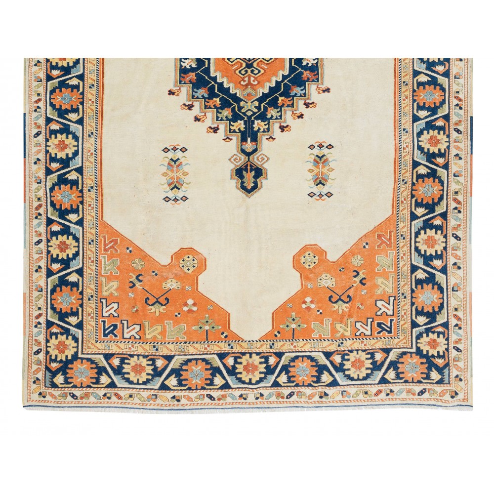 Hand Knotted Turkish Area Rug for Bedroom, Living Room, Dining room and Kitchen, 100% Wool