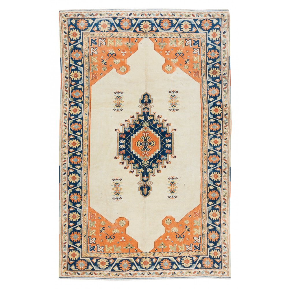 Hand Knotted Turkish Area Rug for Bedroom, Living Room, Dining room and Kitchen, 100% Wool