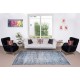 Handmade Anatolian Rug in Navy Blue, Distressed Look Vintage Carpet Handmade Anatolian Rug in Navy Blue, Distressed Look Vintage Carpet