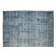Handmade Anatolian Rug in Navy Blue, Distressed Look Vintage Carpet Handmade Anatolian Rug in Navy Blue, Distressed Look Vintage Carpet