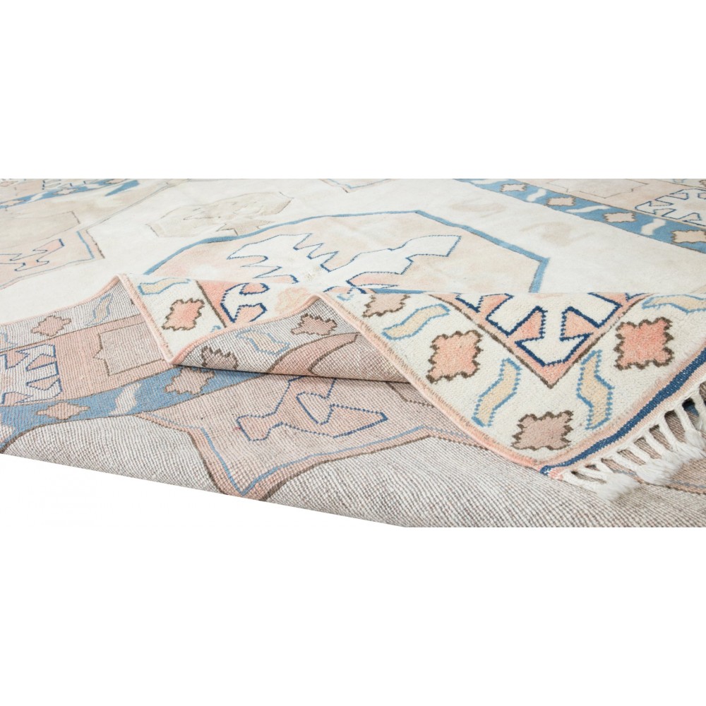 Hand Knotted Turkish Area Rug for Bedroom, Living Room, Dining room and Kitchen, 100% Wool
