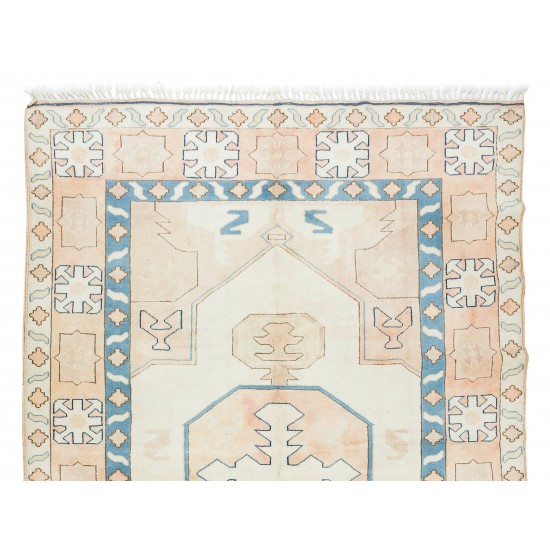 Hand Knotted Vintage Turkish Area Rug for Bedroom, Living Room, Dining room and Kitchen Hand Knotted Vintage Turkish Area Rug for Bedroom, Living Room, Dining room and Kitchen