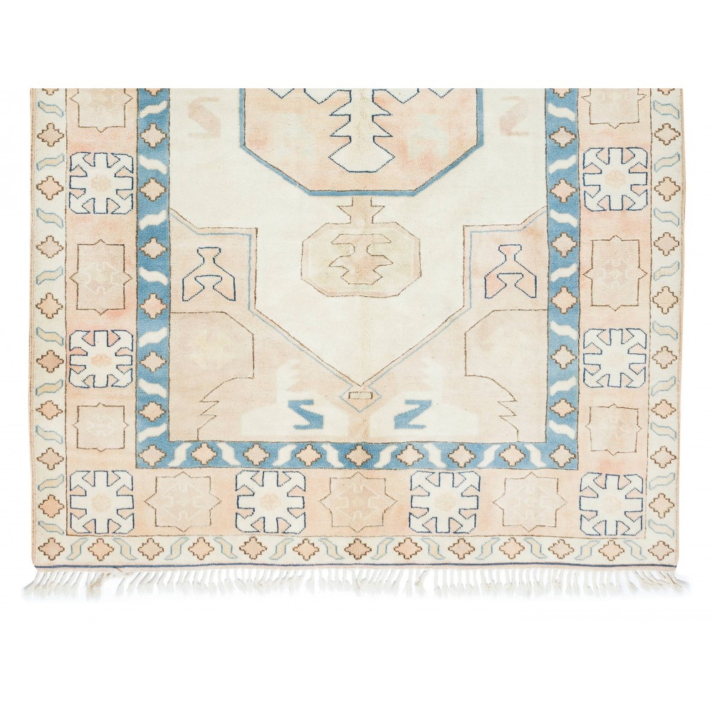 Hand Knotted Turkish Area Rug for Bedroom, Living Room, Dining room and Kitchen, 100% Wool