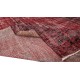 Hand Knotted Vintage Anatolian Area Rug Over-Dyed in Red 4 Modern Interiors, Woolen Floor Covering