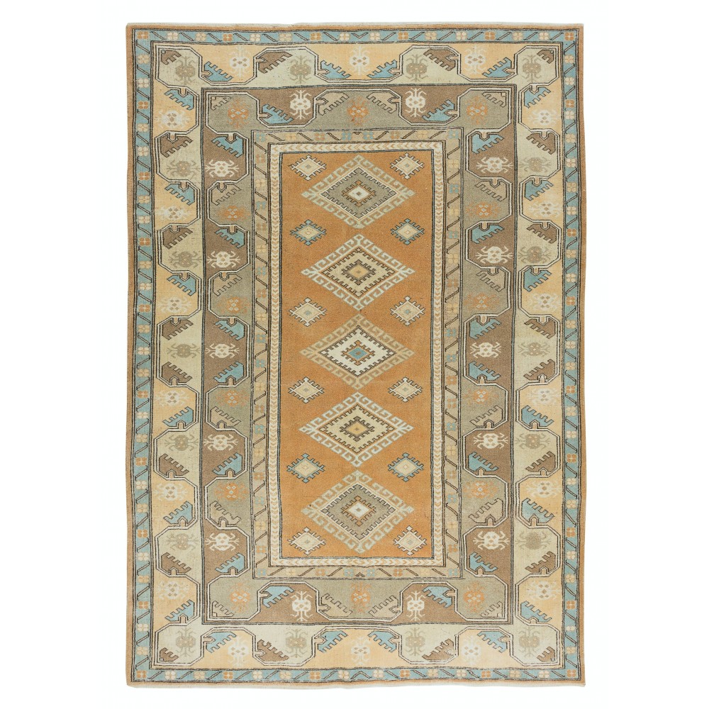 Modern Handmade Turkish Milas Area Rug, 100% Wool
