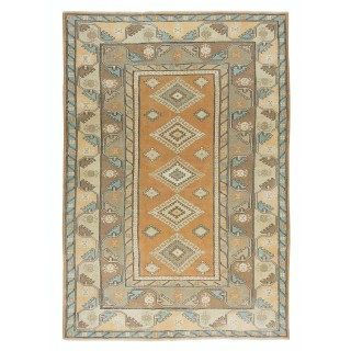Modern Handmade Turkish Milas Area Rug, 100% Wool