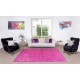 Hand Knotted Anatolian Area Rug in Fuchsia Pink 4 Modern Interiors