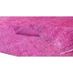 Hand Knotted Anatolian Area Rug in Fuchsia Pink 4 Modern Interiors