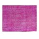 Hand Knotted Anatolian Area Rug in Fuchsia Pink 4 Modern Interiors