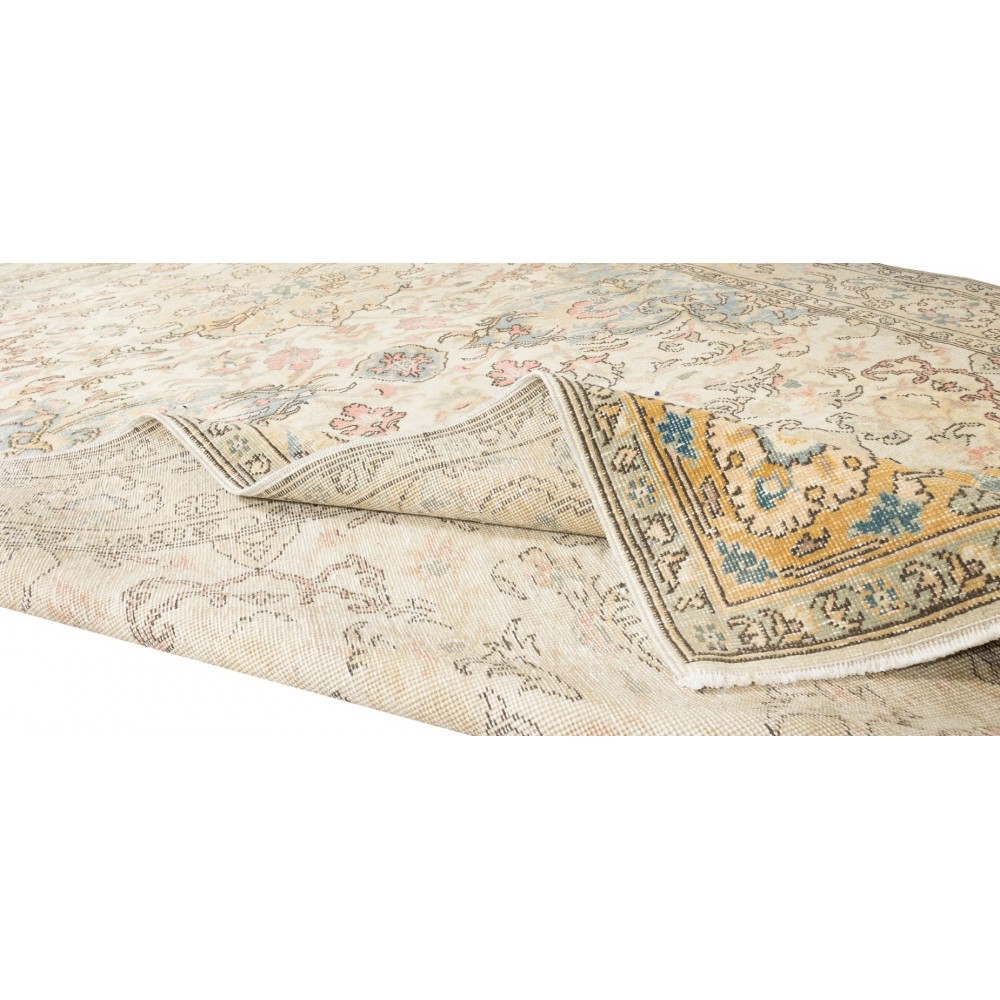 One of a Kind Hand Knotted Vintage Turkish Area Rug, Ideal for Home & Office Decor