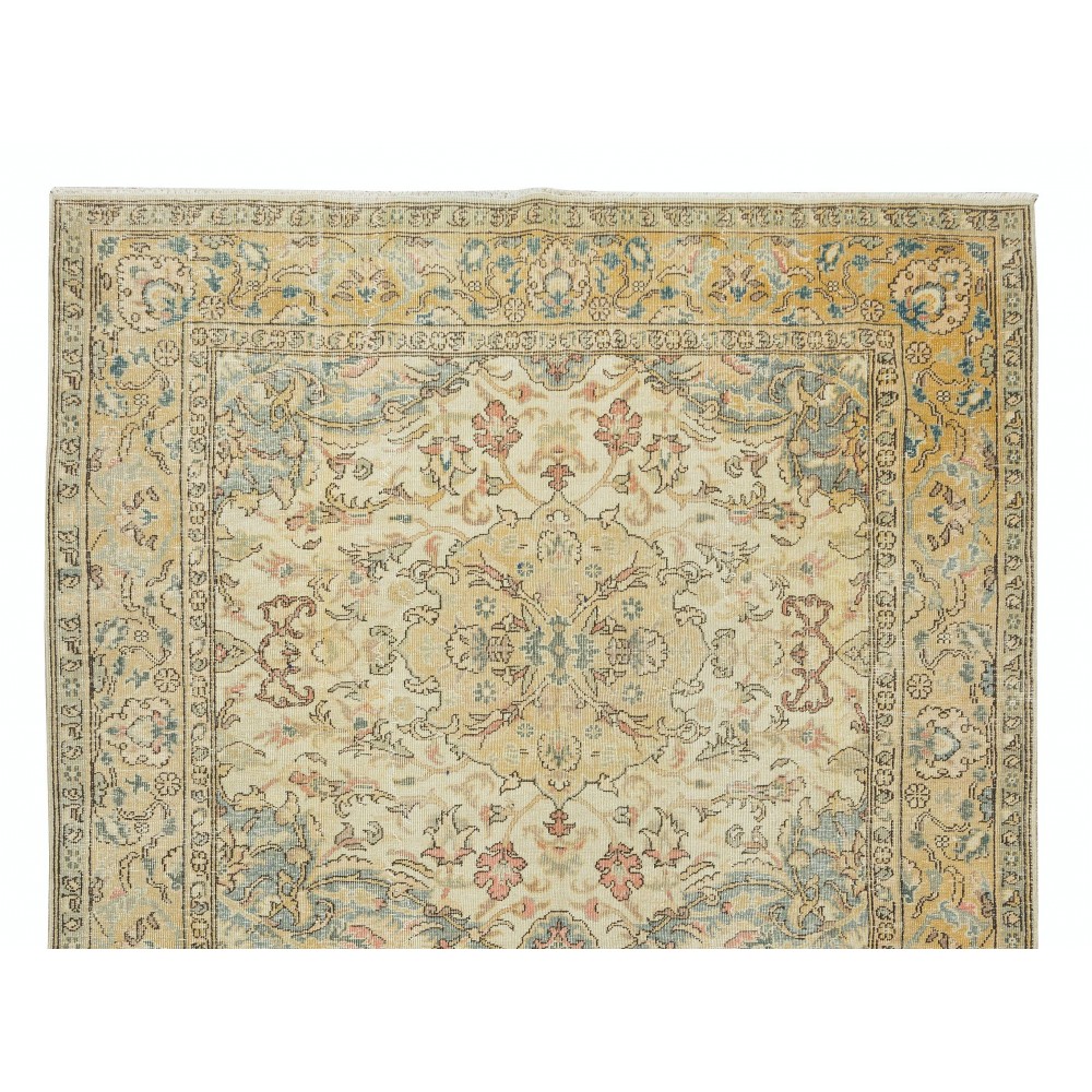 One of a Kind Hand Knotted Vintage Turkish Area Rug, Ideal for Home & Office Decor