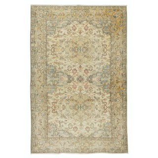 One of a Kind Hand Knotted Vintage Turkish Area Rug, Ideal for Home & Office Decor