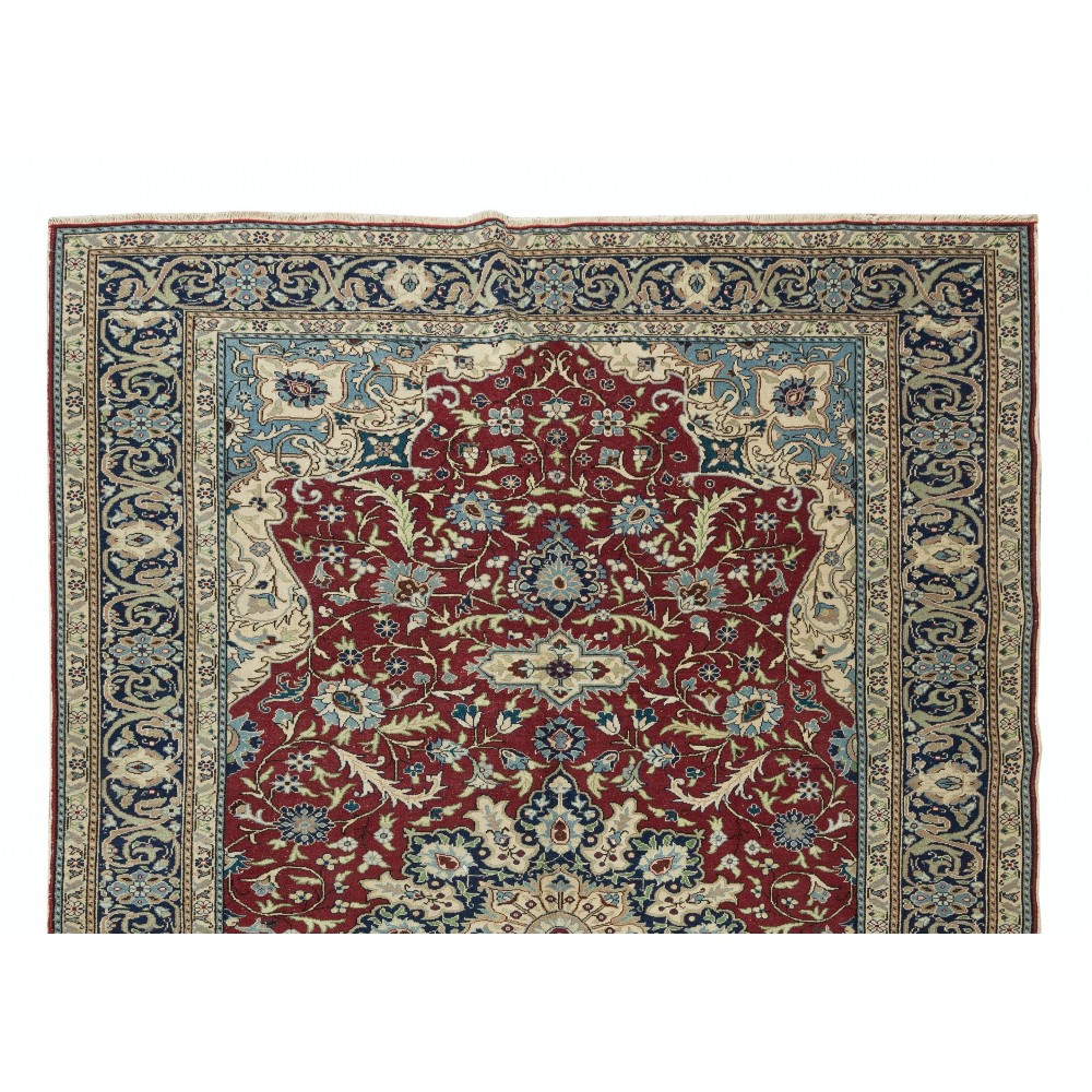Hand-Made Turkish Area Rug with Medallion Design, Modern Carpet, 100% Wool