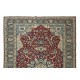 Hand-Made Turkish Area Rug with Medallion Design, Modern Carpet, 100% Wool