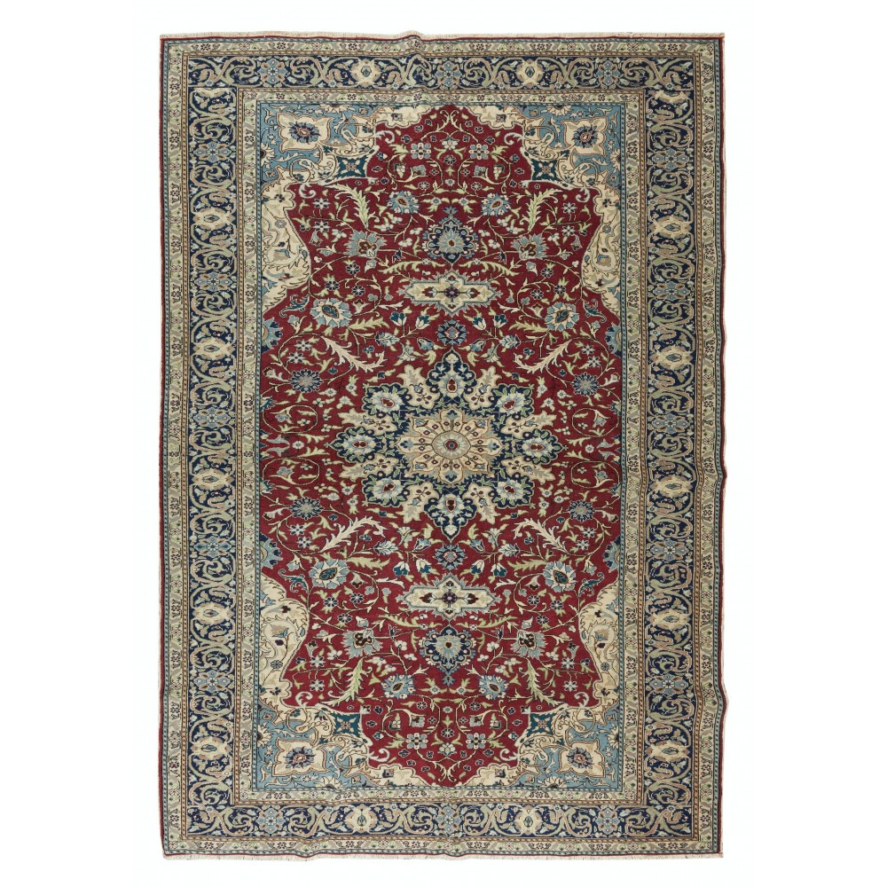 Hand-Made Turkish Area Rug with Medallion Design, Modern Carpet, 100% Wool