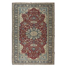 Hand-Made Turkish Area Rug with Medallion Design, Modern Carpet, 100% Wool
