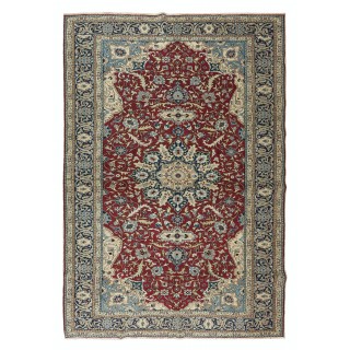Hand-Made Turkish Area Rug with Medallion Design, Modern Carpet, 100% Wool