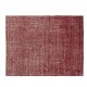 Hand Knotted Vintage Anatolian Area Rug Over-Dyed in Red 4 Modern Interiors, Woolen Floor Covering