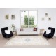 Modern Handmade Turkish Area Rug with Triple Geometric Medallion Design, 100% Wool