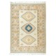 Modern Handmade Turkish Area Rug with Triple Geometric Medallion Design, 100% Wool