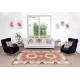 Hand Knotted Geometric Design Turkish Area Rug, Modern Handmade Carpet, 100% Wool