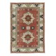 Hand Knotted Geometric Design Turkish Area Rug, Modern Handmade Carpet, 100% Wool