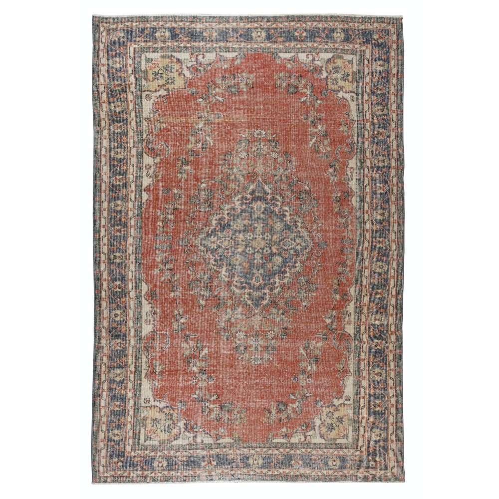 Vintage Handmade Turkish Rug for Living Room Decor, Home Decor Carpet