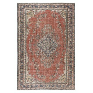 Vintage Handmade Turkish Rug for Living Room Decor, Home Decor Carpet