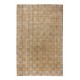 Floral Pattern Green Area Rug, Vintage Handmade Turkish Wool Area Rug