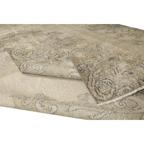 Handmade Turkish Area Rug from 1960's, Traditional Antique Washed Rug Handmade Turkish Area Rug from 1960's, Traditional Antique Washed Rug